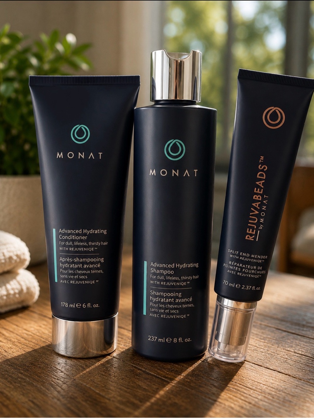 MONAT Advanced Hydrating Shampoo/conditioner/rejuvabeads bundle